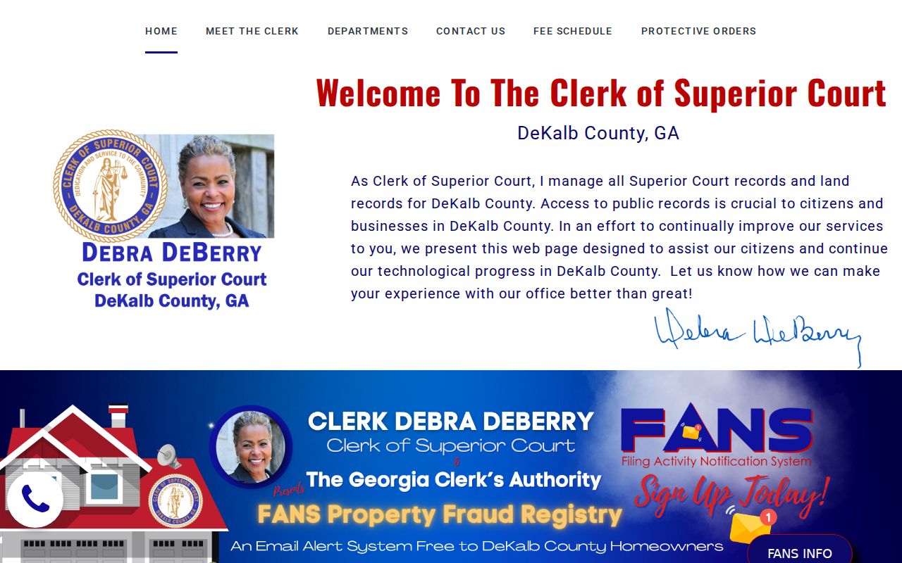 Chamblee residents directory DeKalb Superior Court Clerk