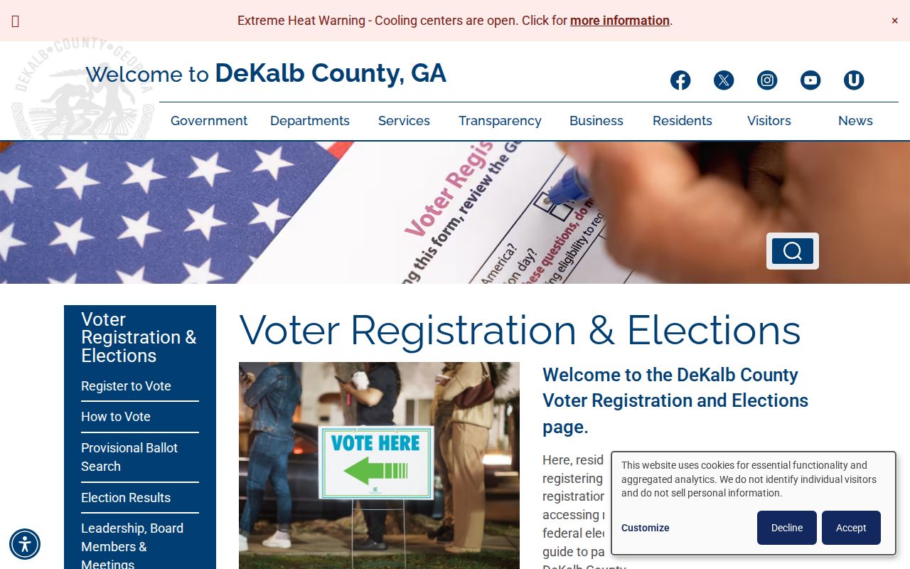 Chamblee street directory access through DeKalb voter records
