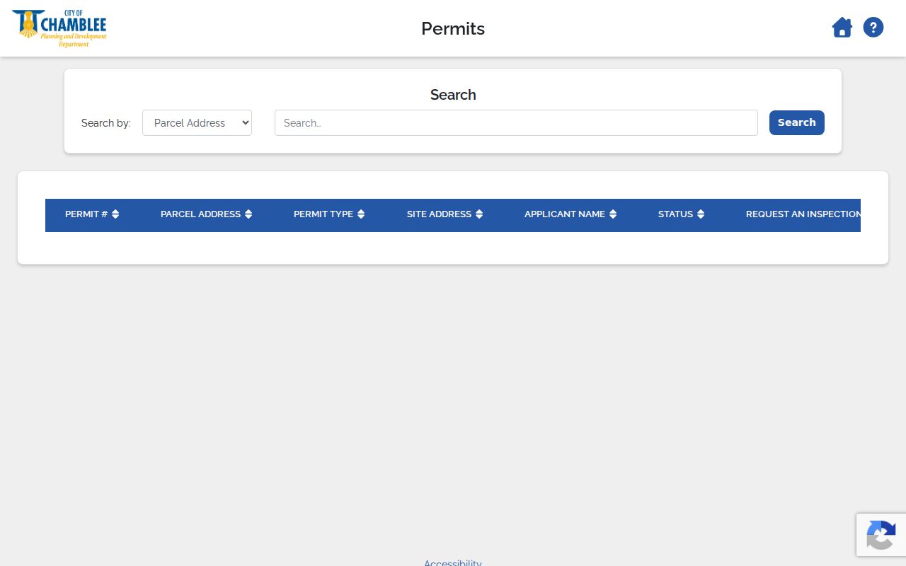 Chamblee permit access screen for neighbor block changes