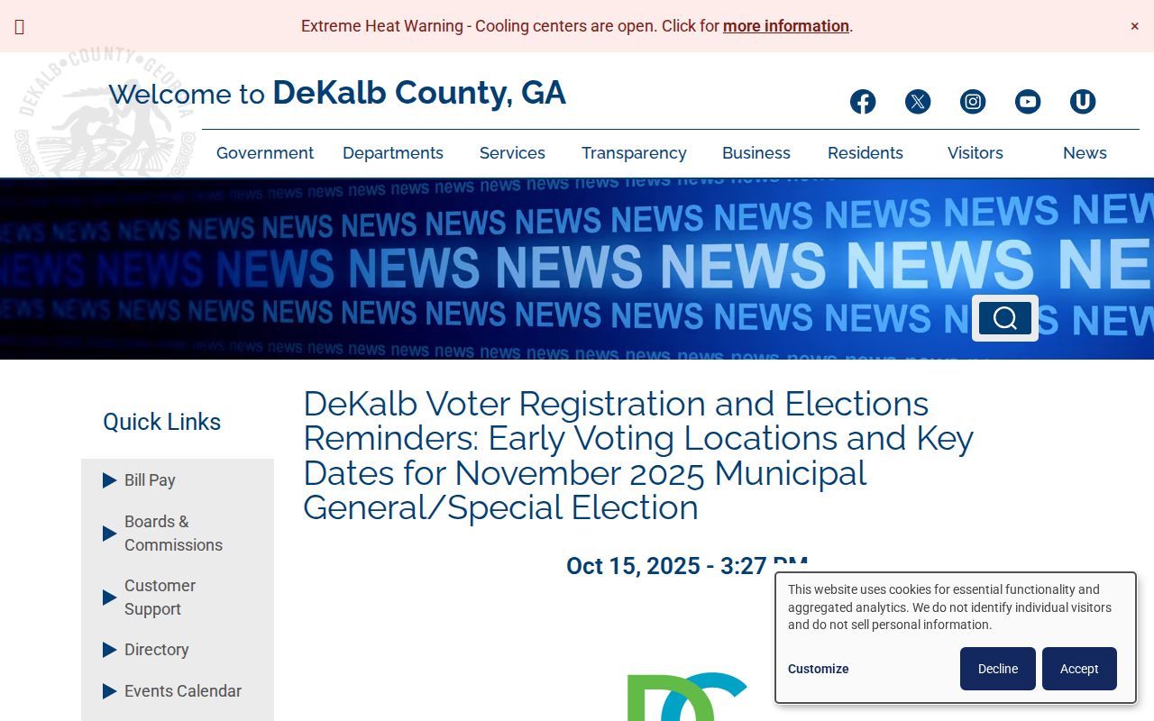 Chamblee residents directory DeKalb municipal election reminder